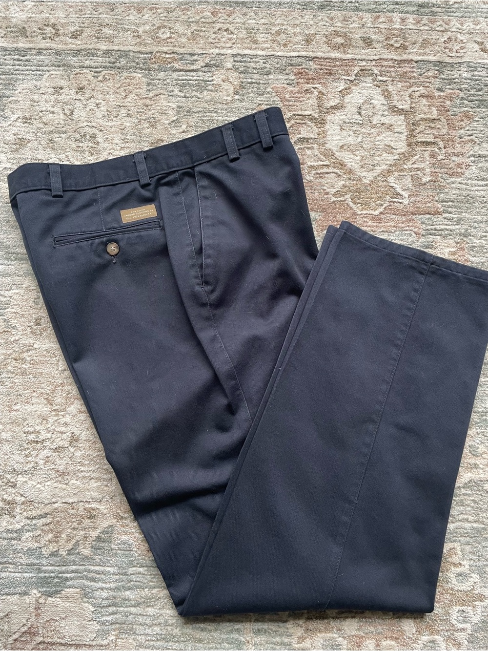 Classic Men's Navy Dicker -Style Pants